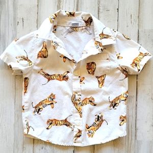 Baby tiger button up 12-18M